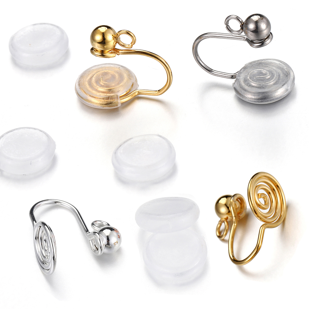 Body Jewelry Lot - 10pcs Stainless Steel Ear Clips Spiral