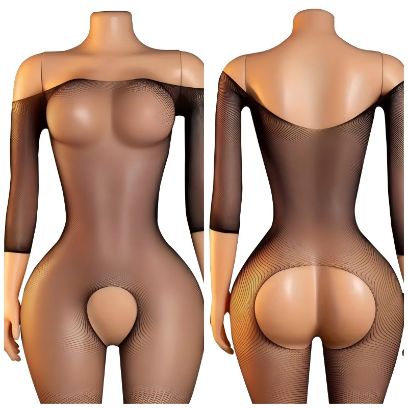 Body Jewelry Underwear - Sexy Crotchless Tights Women High Fishnet