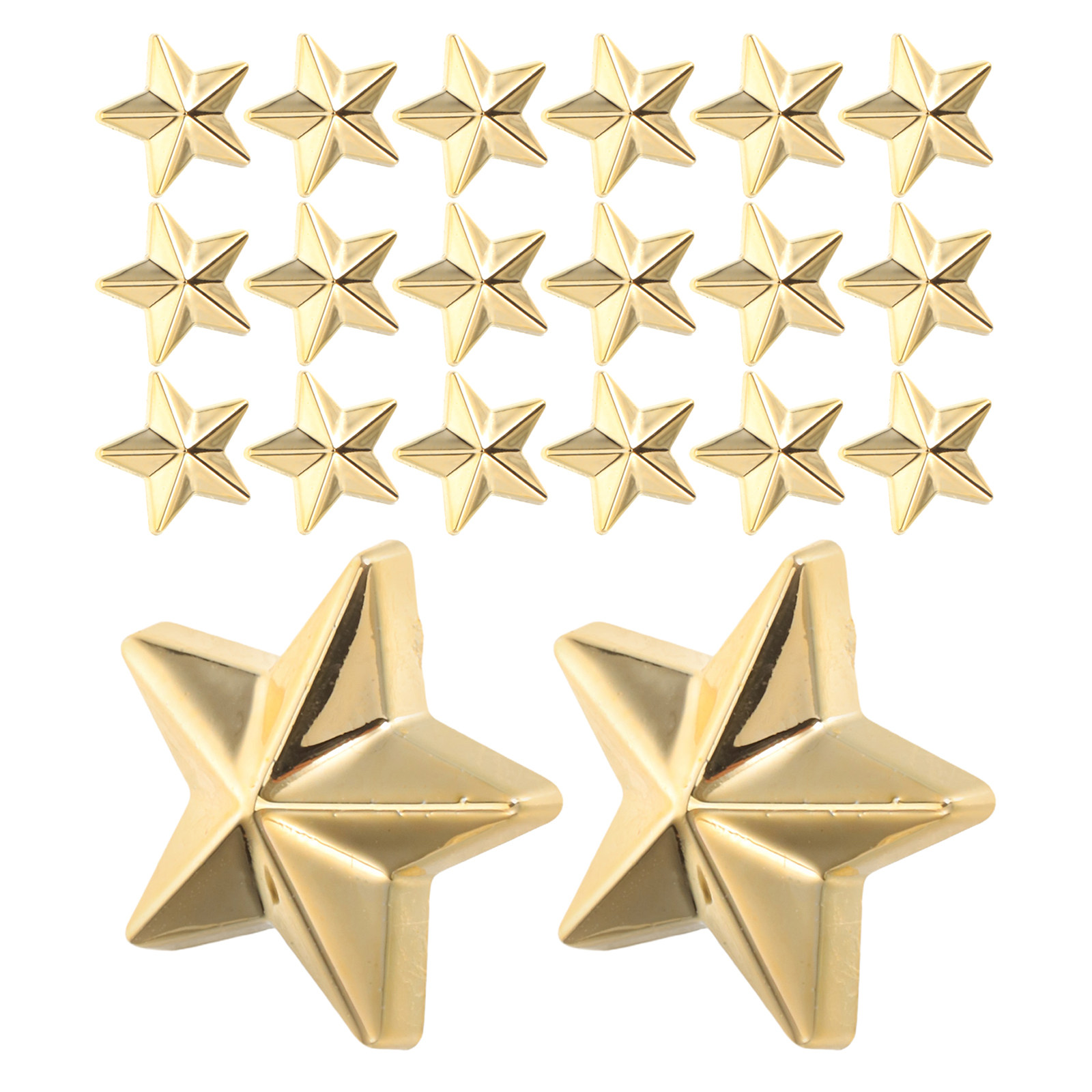 Star Flat Back - 300Pcs Acrylic Star Embellishment Golden Flat