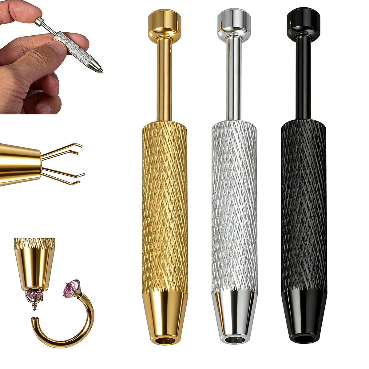 Body Jewelry Tool - 1/3pcs 4 Claws Ball Bead Holder
