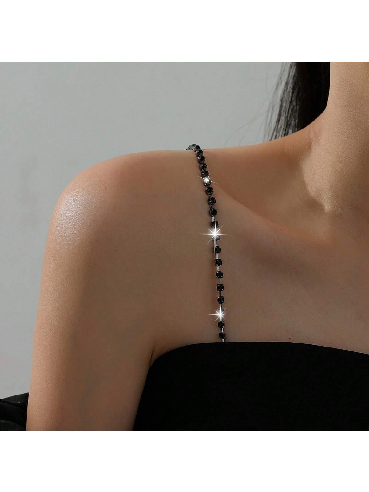 Body Jewelry Art - Elegant adjustable rhinestone bra straps, sexy
