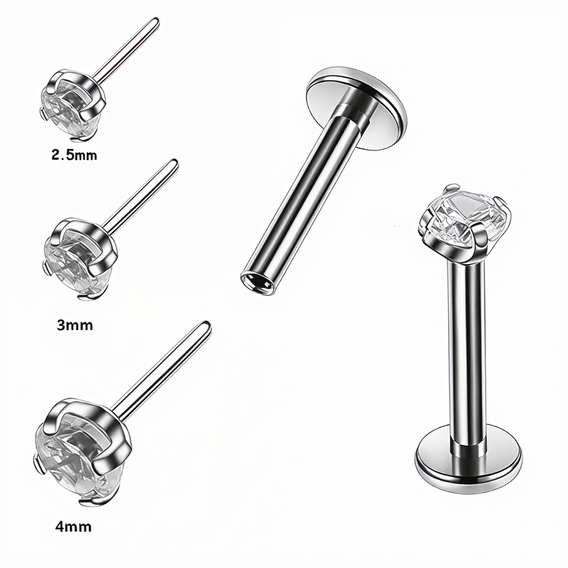 Body Jewelry Threadless - 8PCSASTM F136 Titanium 20g 18g 16g