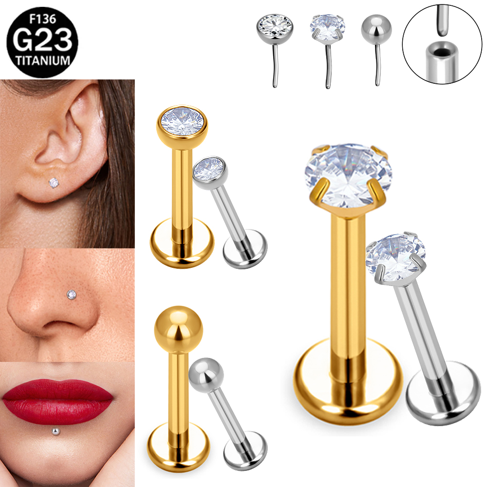 Body Jewelry Threadless - F136 G23 Implant Grade Titanium Hypoallergenic