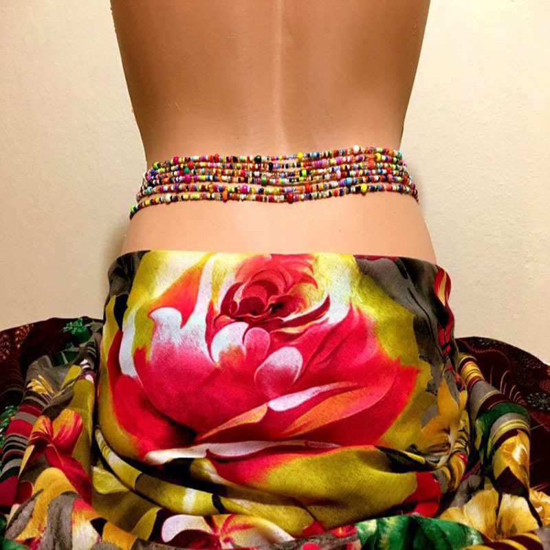 Body Jewelry - Women Layered Beaded Belly Chain Boho