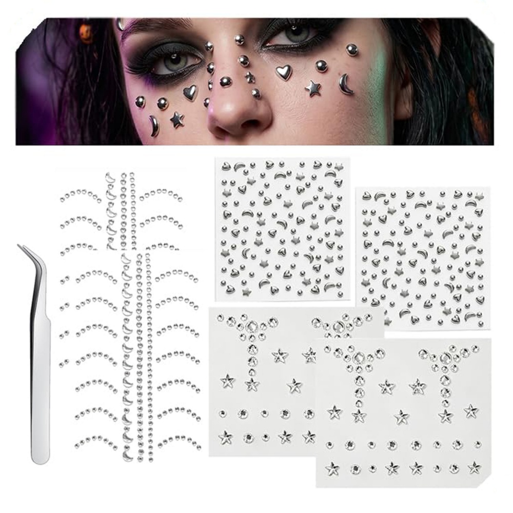 Fake Piercings Balls Stick on  - Body Jewelry Labret review and price