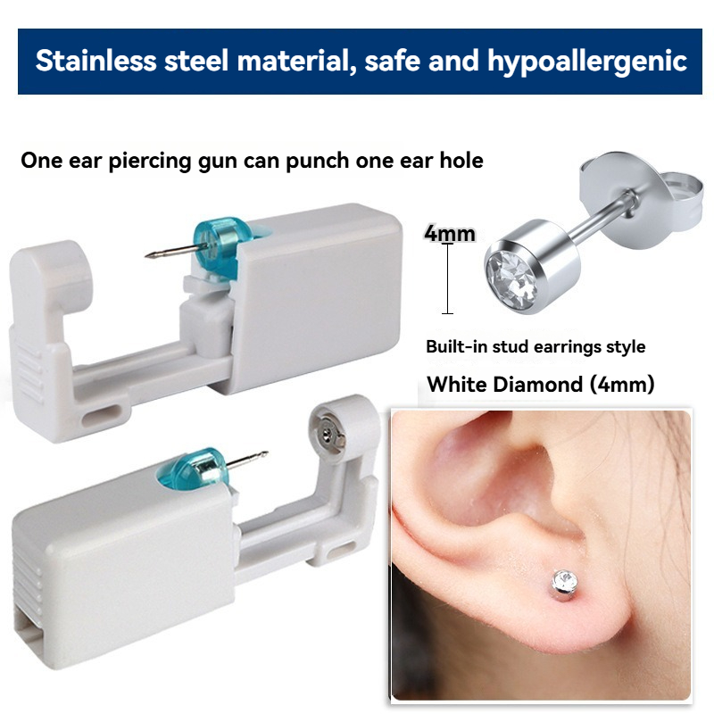 2PCS 4MMDisposable Sterile Ear - Body Jewelry Tool review and price