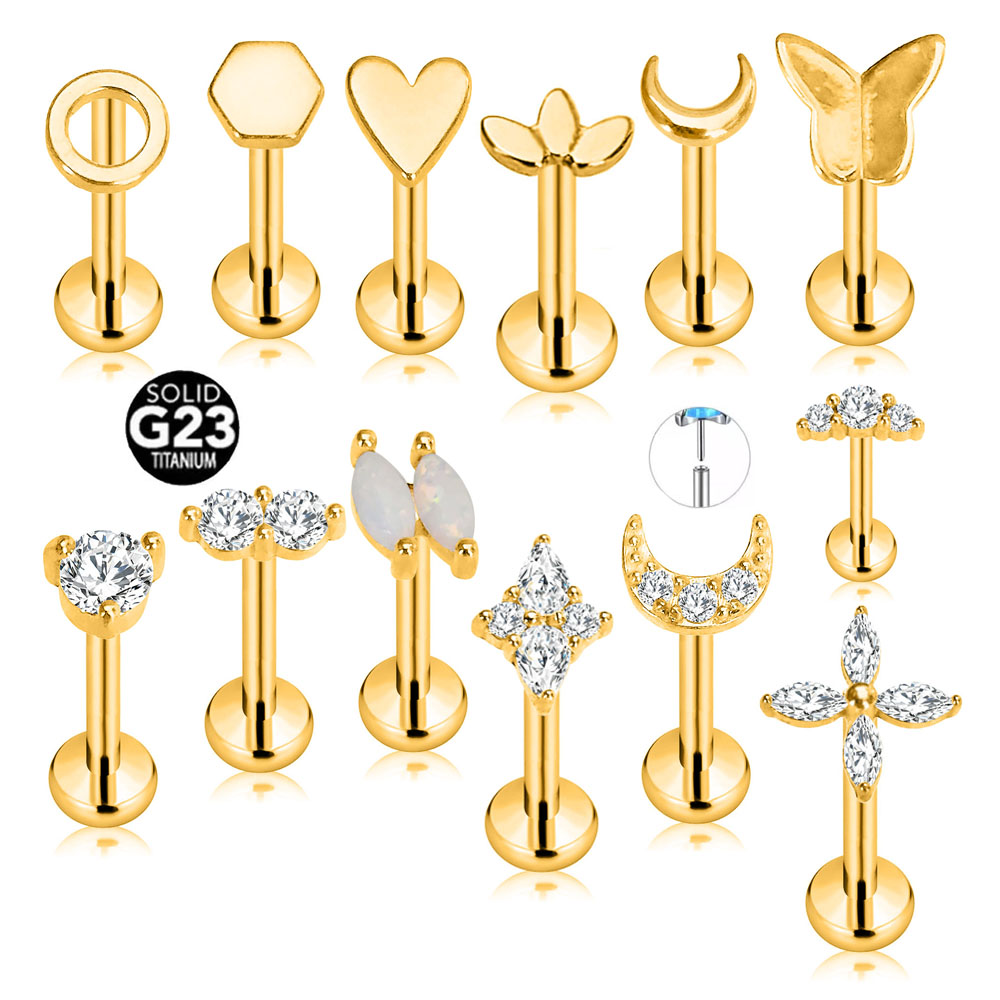 ASTM F136 G23 Titanium Flower  - Body Jewelry Threadless review and price