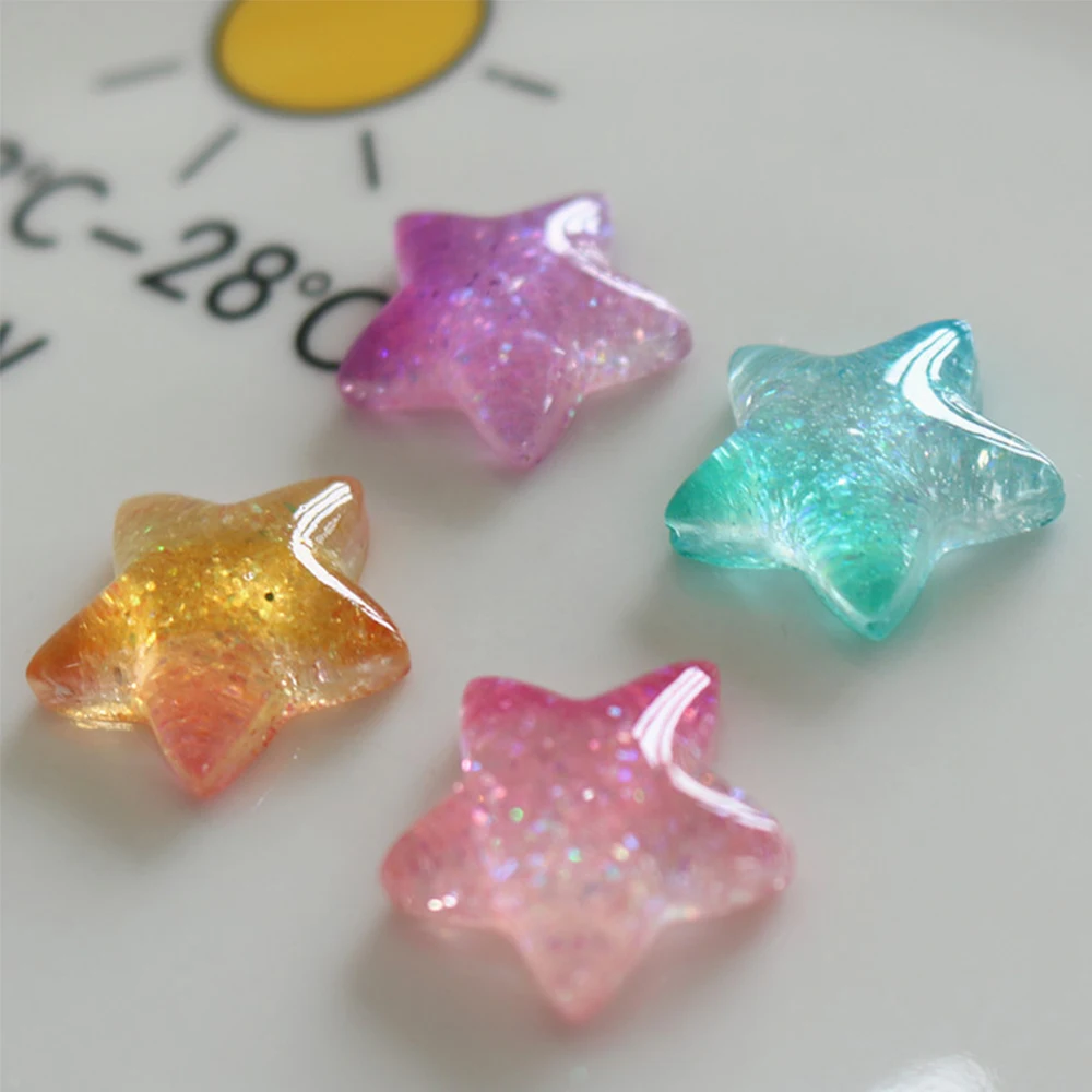 10PCS Gradient Star Series Res - Star Flat Back review and price