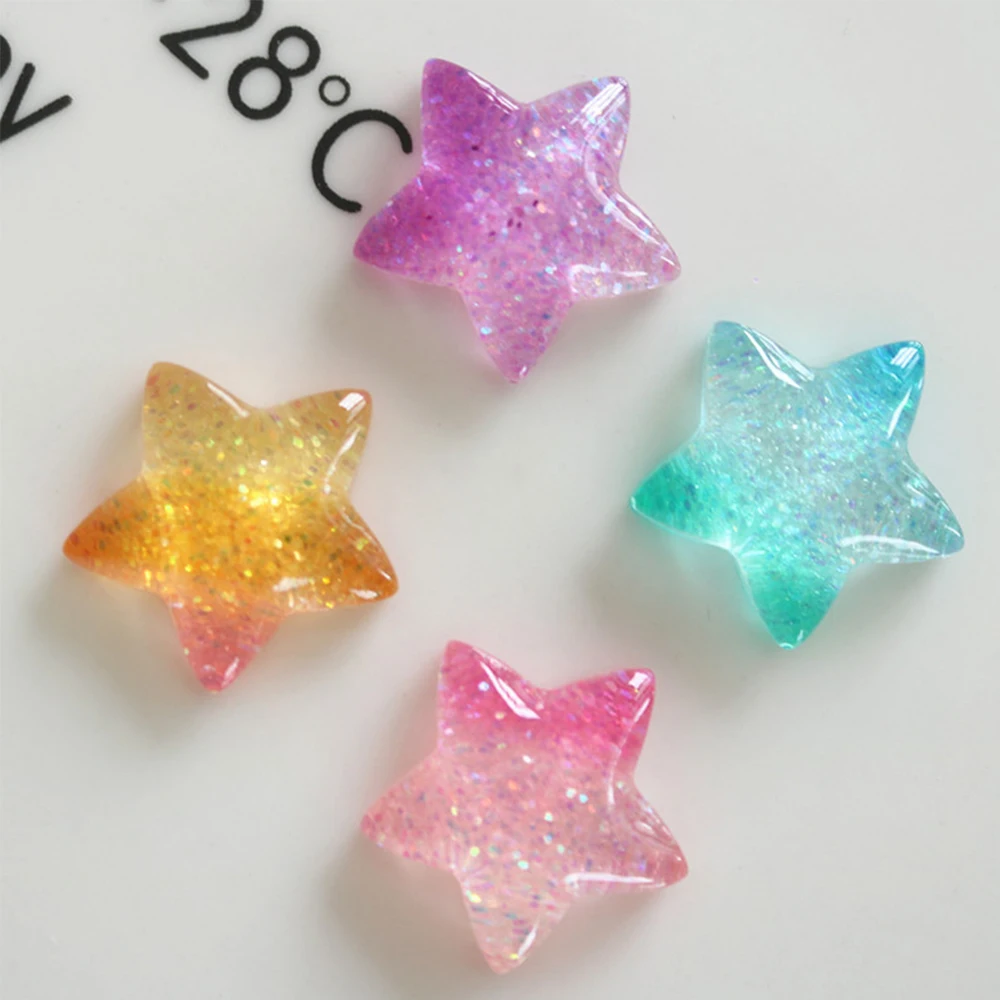 10PCS Gradient Star Series Res - Star Flat Back review and price