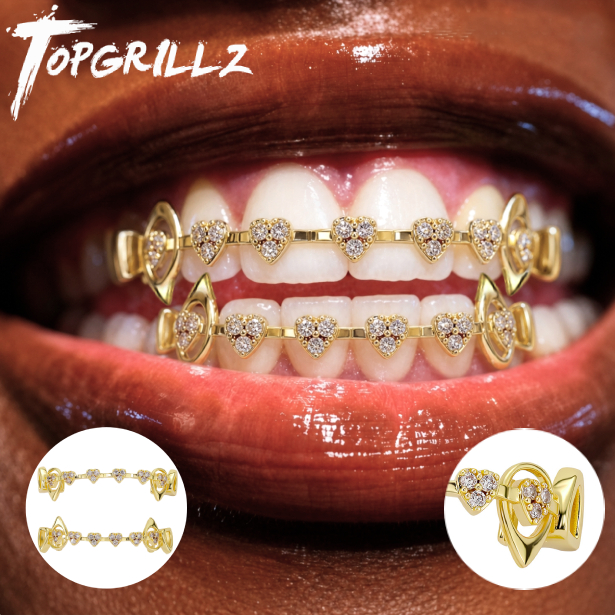 TOPGRILLZ  Hollow Heart Fang G - Body Jewelry Lot review and price
