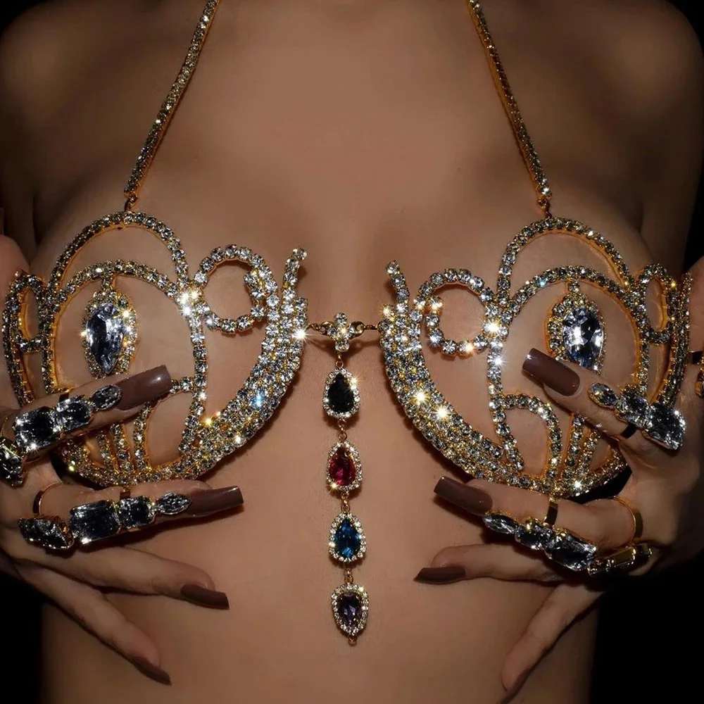 Luxury Rhinestone Bikini Bra G - Body Jewelry Luxury review and price
