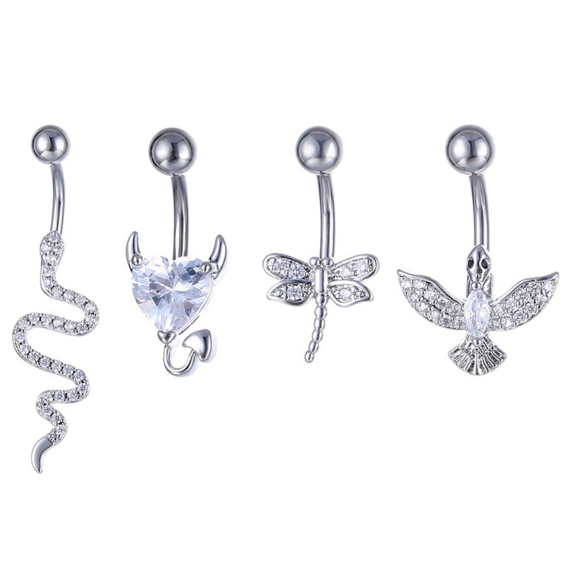 Crystal Belly Button Ring Anim - Body Jewelry Piercing review and price