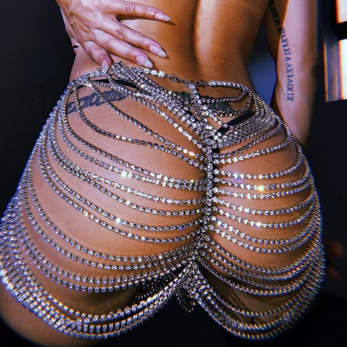 1pcSexy Fashionable Rhinestone - Body Jewelry Art review and price