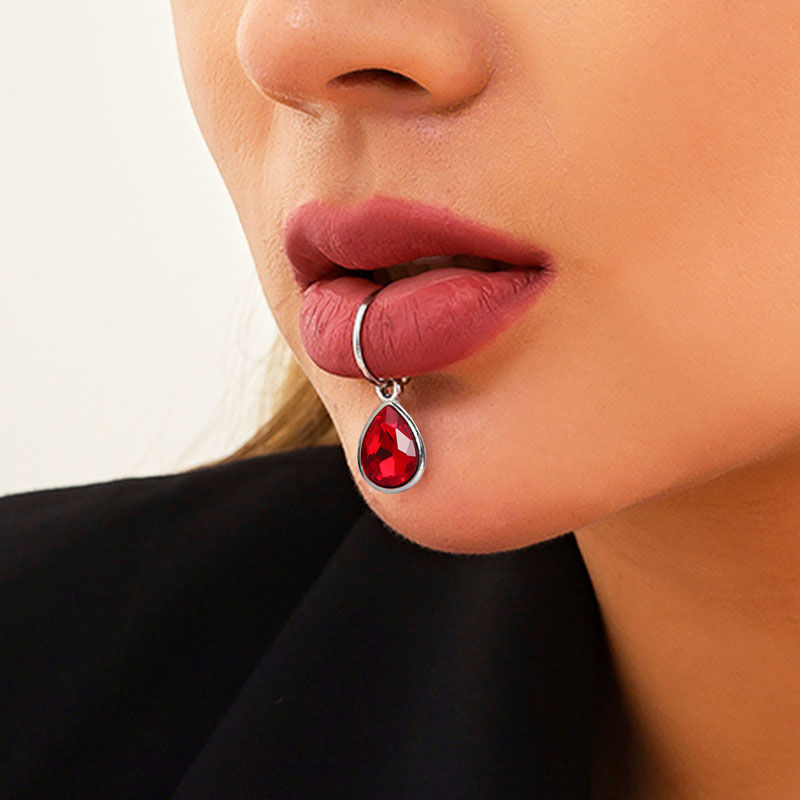 1Pc Fake Piercing Lip Clip Per - Body Jewelry Labret review and price
