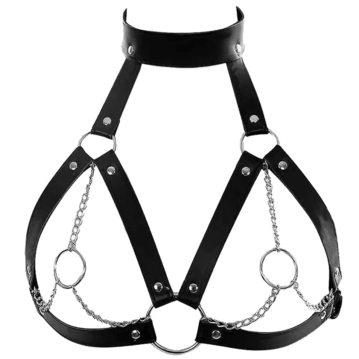 Women Leather Harness Belt Wai - Body Jewelry Goth review and price