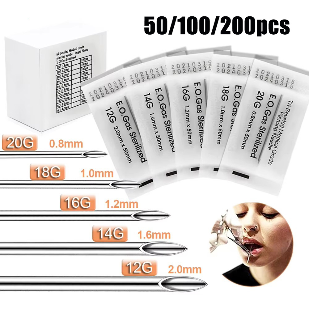 200/100/50PCS Disposable Pierc - Body Jewelry Tattoo review and price