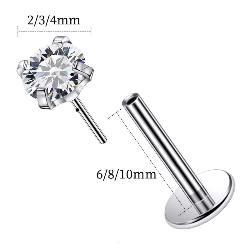 1PCS Titanium push threadless  - Body Jewelry Threadless review and price