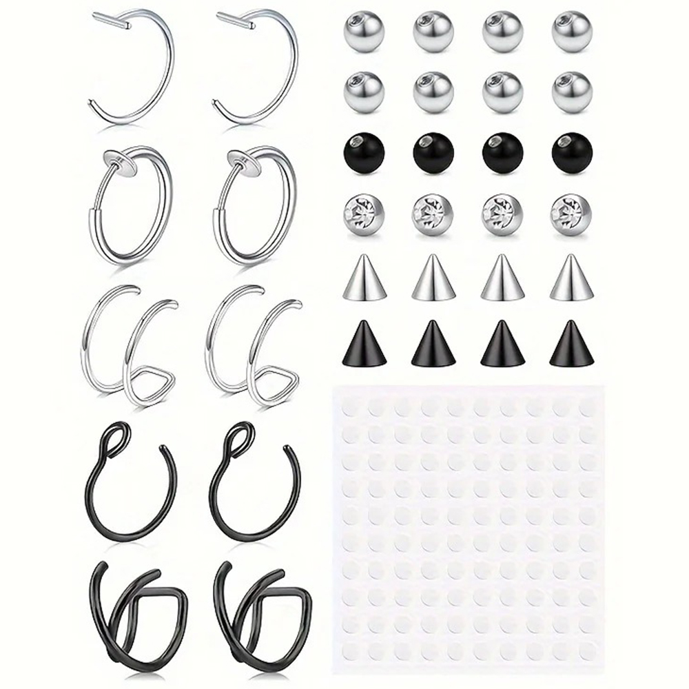 Fake Piercings Fake Lip Ring F - Body Jewelry Labret review and price