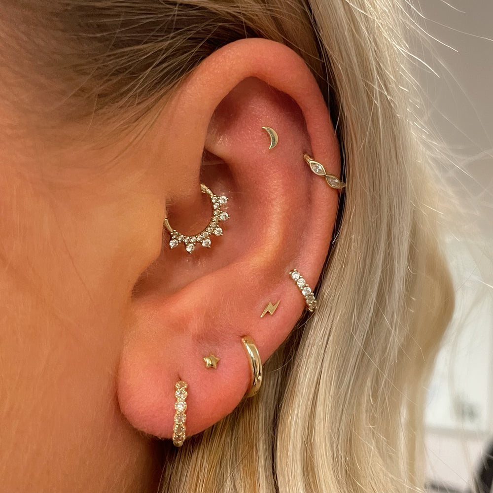 1PC Star Moon Lightning Zircon - Body Jewelry Labret review and price