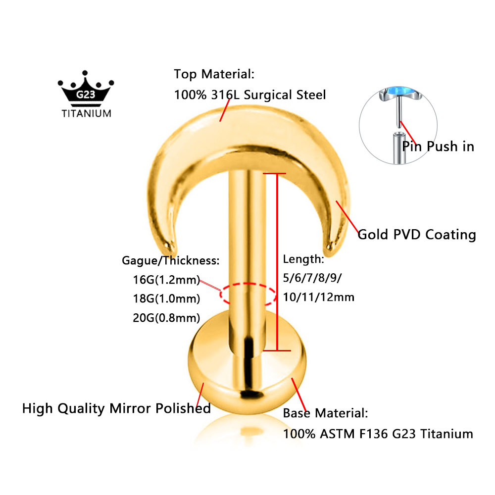 ASTM F136 G23 Titanium Shiny C - Body Jewelry Threadless review and price