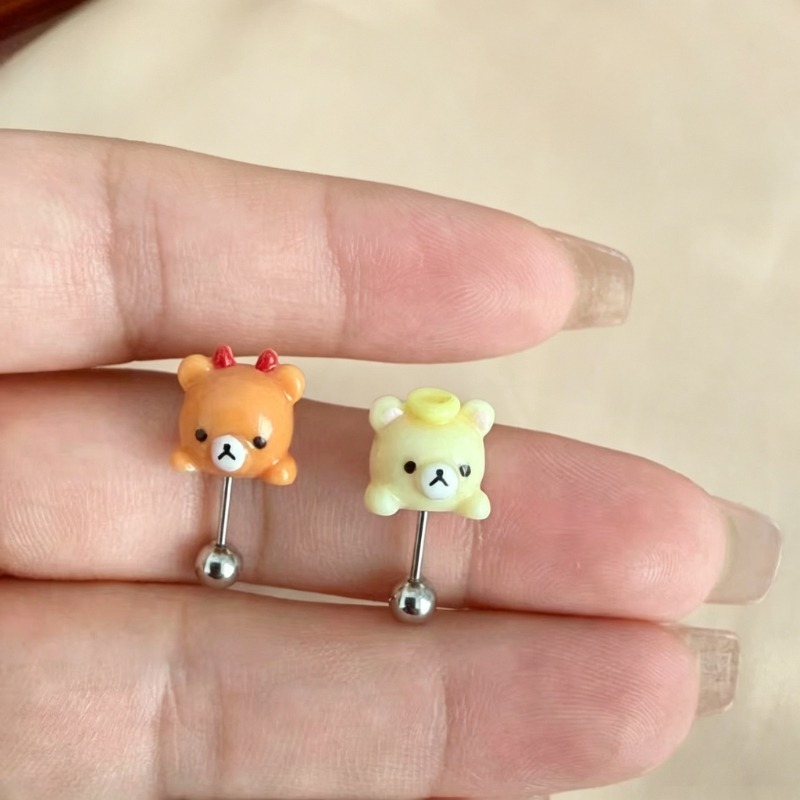 Kawaii Rilakkuma Stud Earrings - Body Jewelry Lot review and price