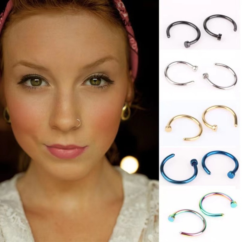 6pcs/lot Punk Jewelry Fake Nos - Body Jewelry Lot review and price