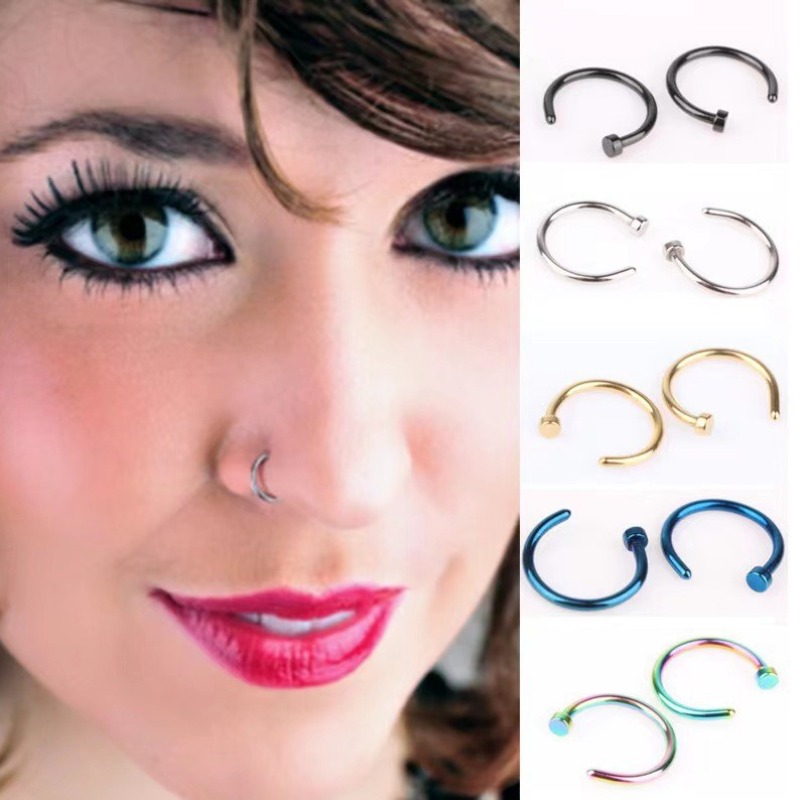 6pcs/lot Punk Jewelry Fake Nos - Body Jewelry Lot review and price