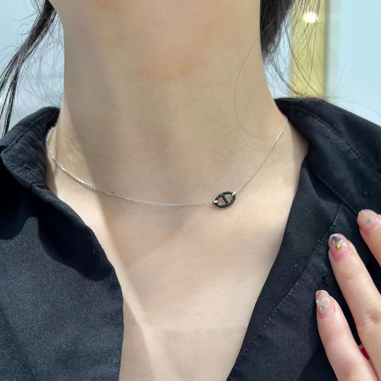 S925 sterling silver simple pi - Body Jewelry High End review and price