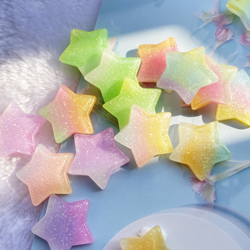 10Pcs Kawaii Cute Mixed Colorf - Star Flat Back review and price
