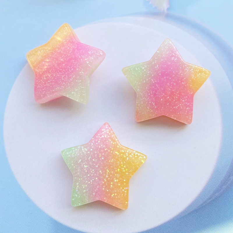10Pcs Kawaii Cute Mixed Colorf - Star Flat Back review and price