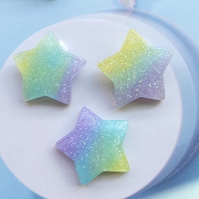 10Pcs Kawaii Cute Mixed Colorf - Star Flat Back review and price