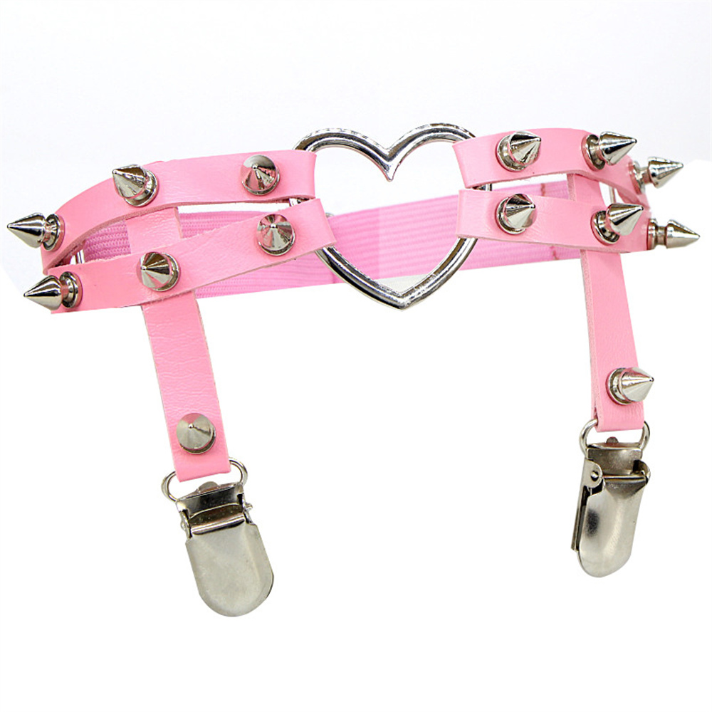 1Pcs Women Punk Goth Heart PU  - Body Jewelry Goth review and price