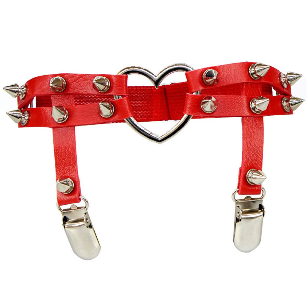 1Pcs Women Punk Goth Heart PU  - Body Jewelry Goth review and price