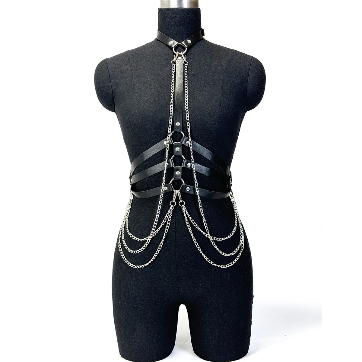 Women PU Leather Waist Belt Tr - Body Jewelry Goth review and price