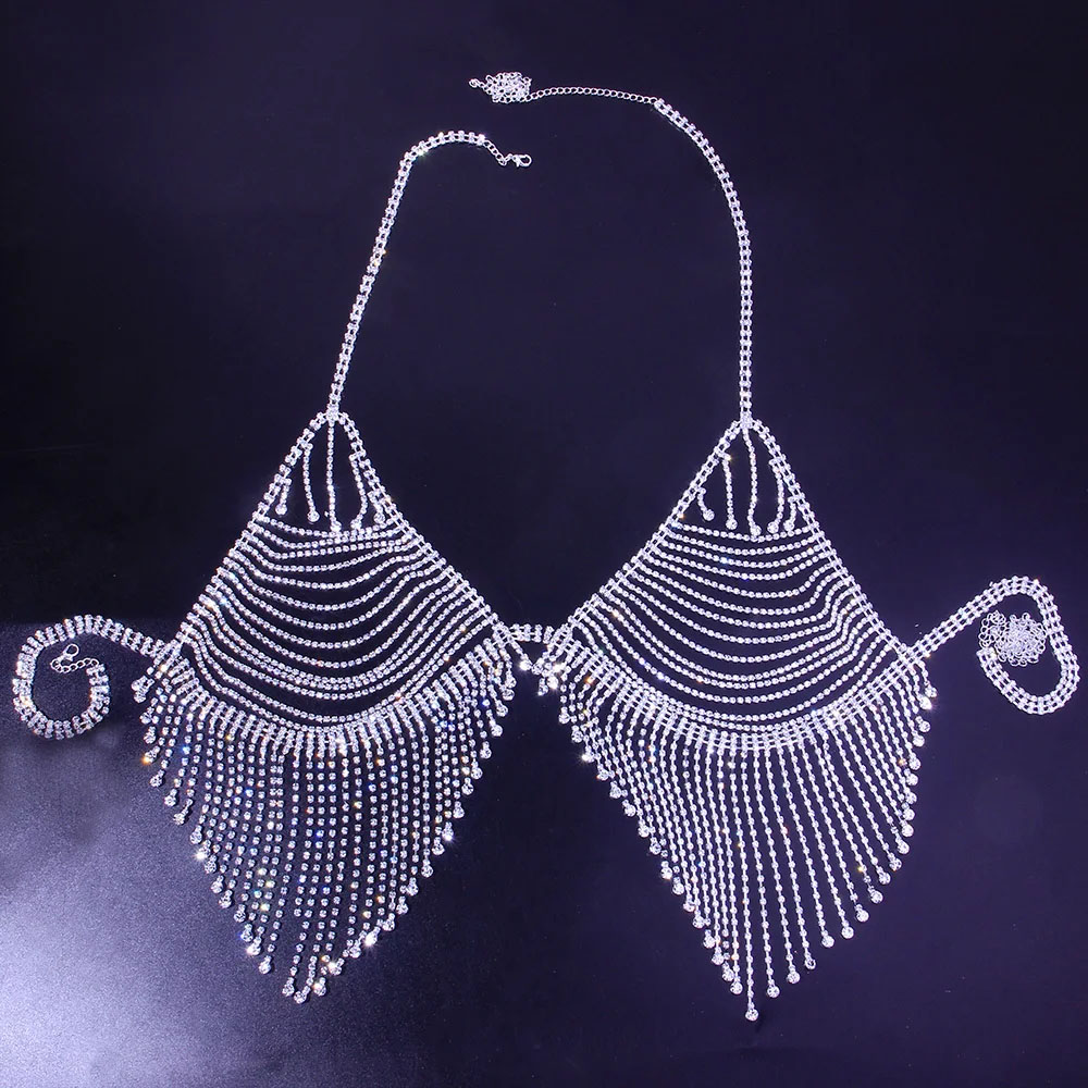 Bling Rhinestone Tassel Body C - Body Jewelry Luxury review and price