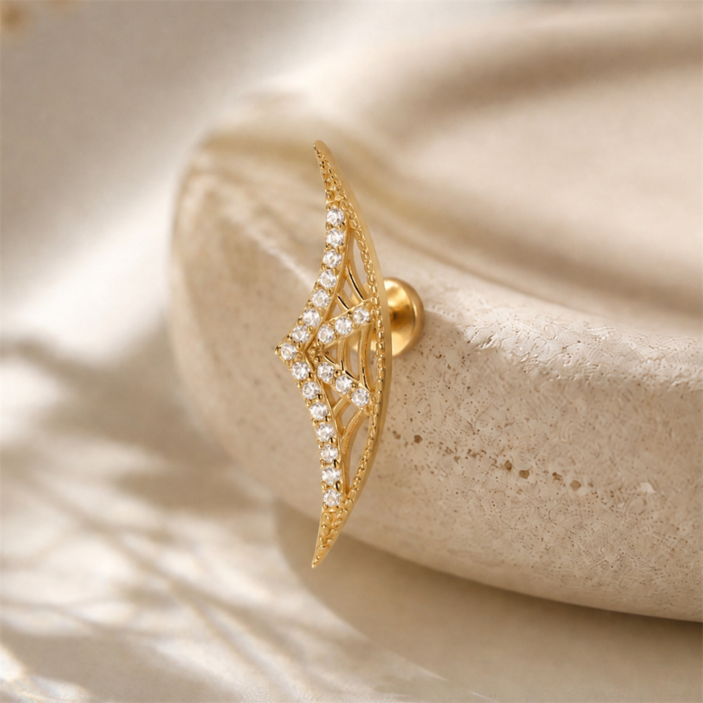 AIDE 925 Sterling Silver Octag - Star Flat Back review and price