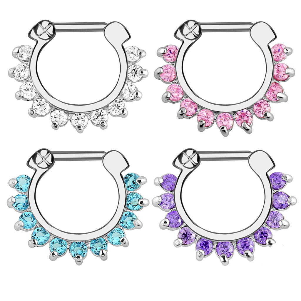 1pcs Hoop Clip On Nose Septum  - Body Jewelry Piercing review and price