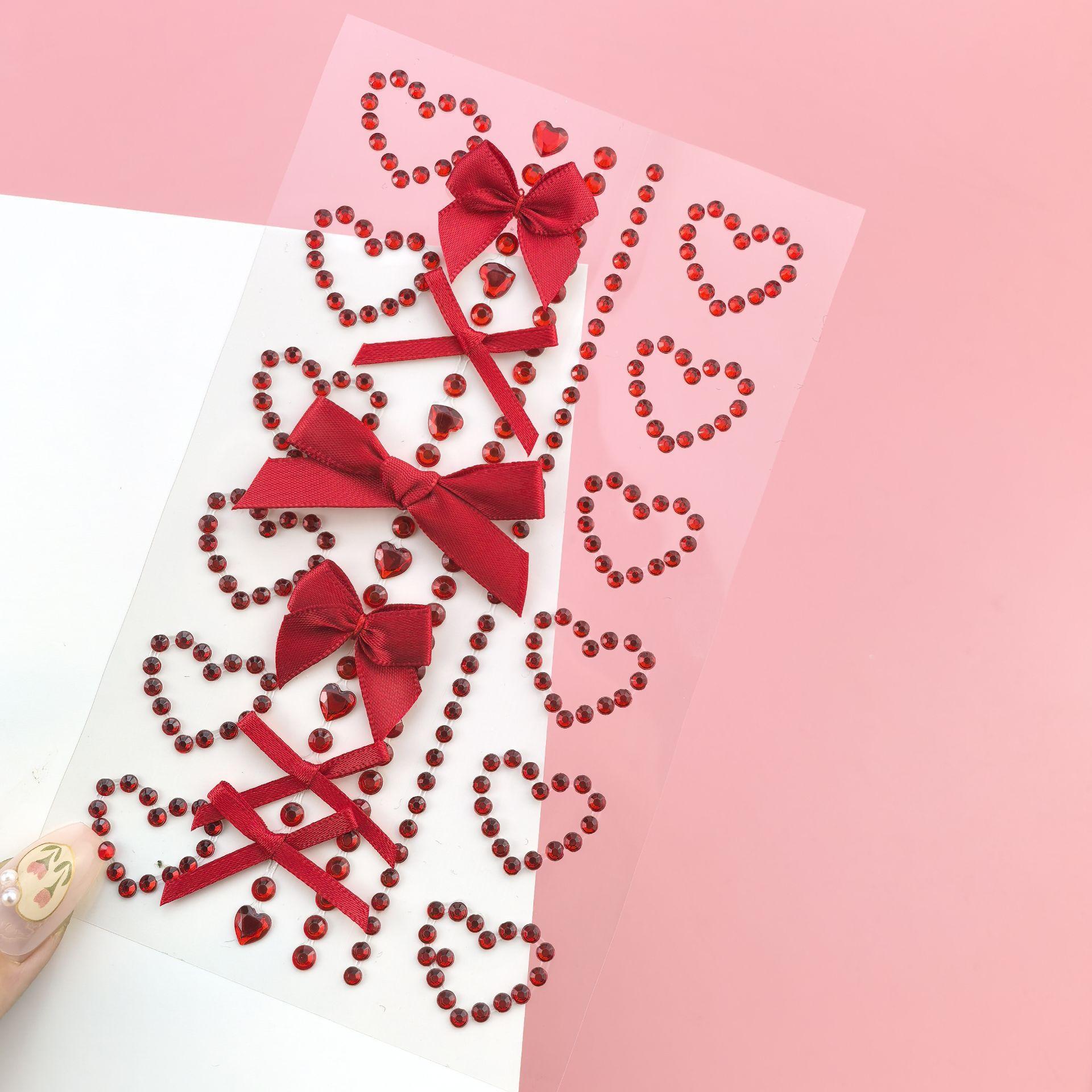 1 Sheet Red Ribbon Bow Sparkly - Body Jewelry Tattoo review and price