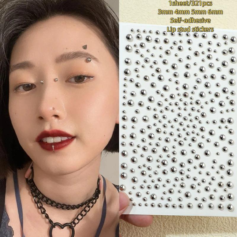 321pcs Non Piercing Lip Studs  - Body Jewelry Stickers review and price