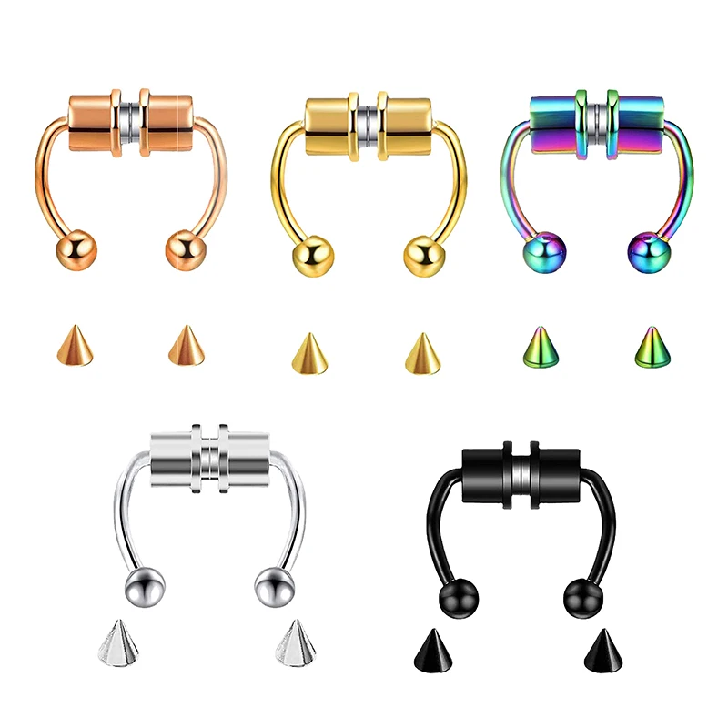 Fake Piercing Nose Ring Hoop S - Body Jewelry Piercing review and price
