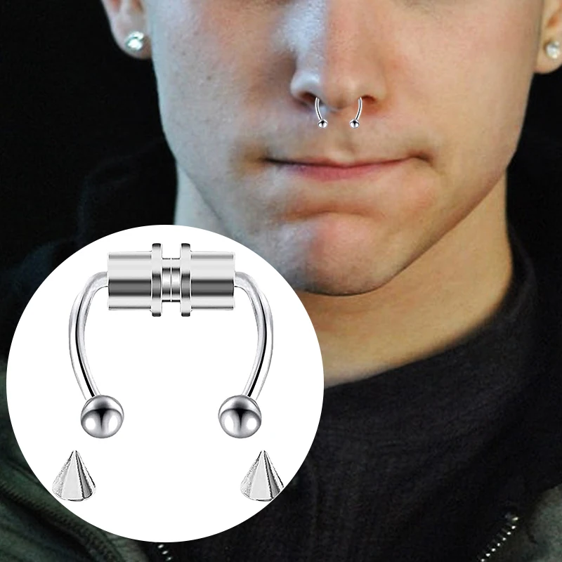 Fake Piercing Nose Ring Hoop S - Body Jewelry Piercing review and price
