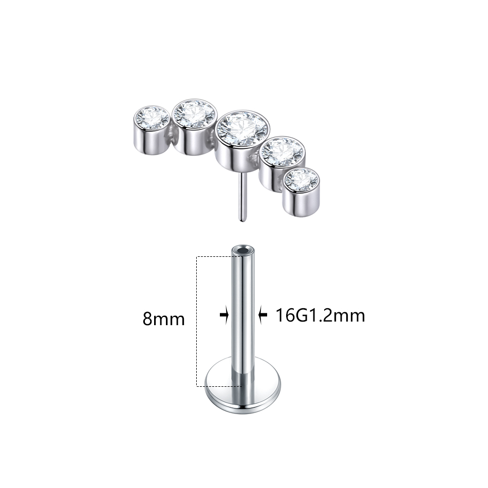 1pcs Titanium Threadless Push  - Body Jewelry Threadless review and price