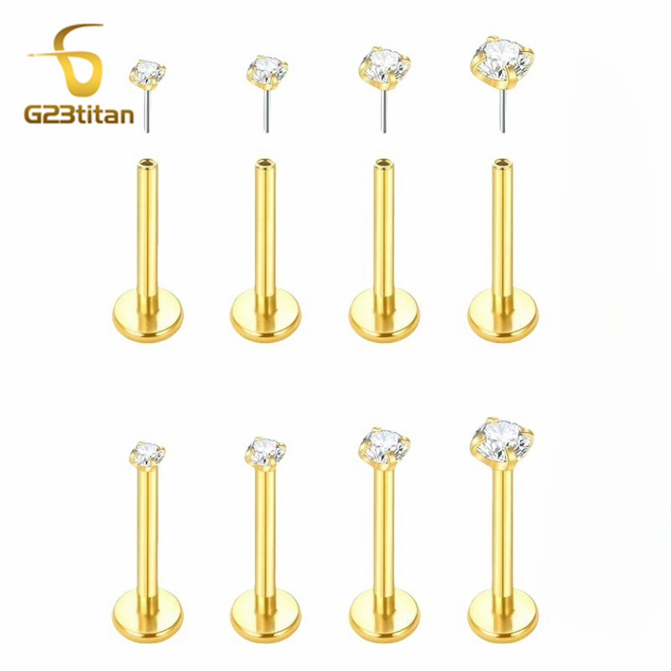 2pc G23 Titanium Push In Earri - Body Jewelry Labret review and price