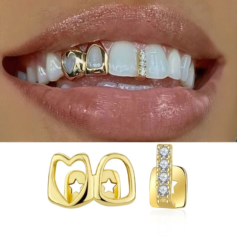 -Golden Grillz Tooth Jewelry S - Body Jewelry Lot review and price
