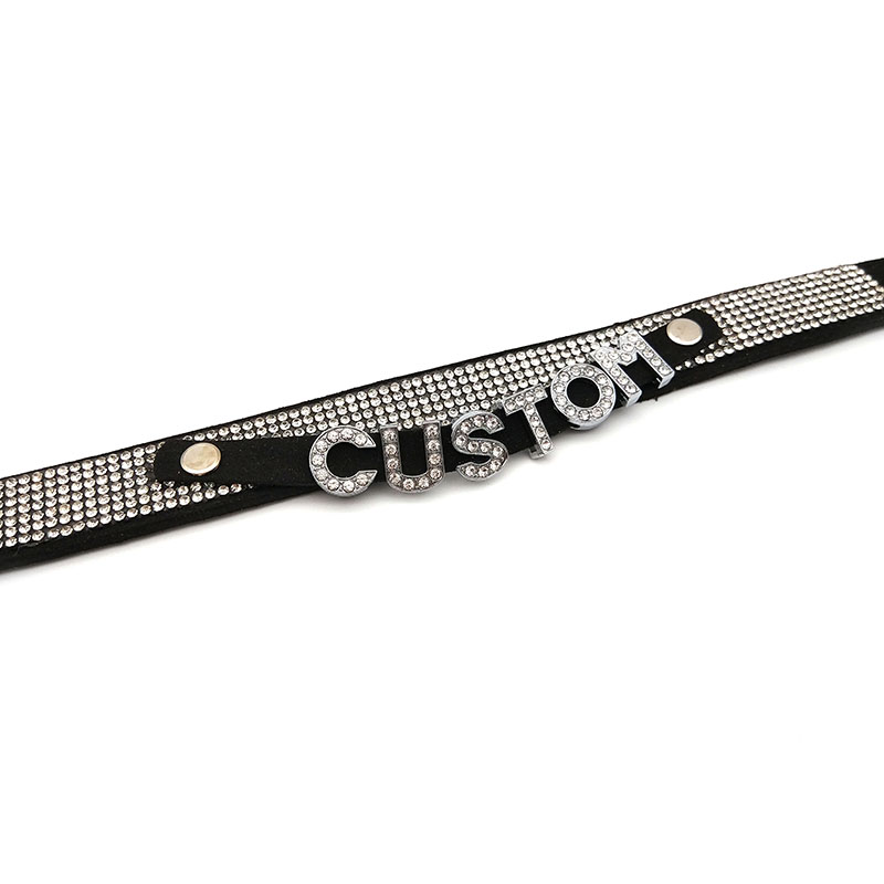 Shiny Rhinestone Letters Custo - Body Jewelry Goth review and price