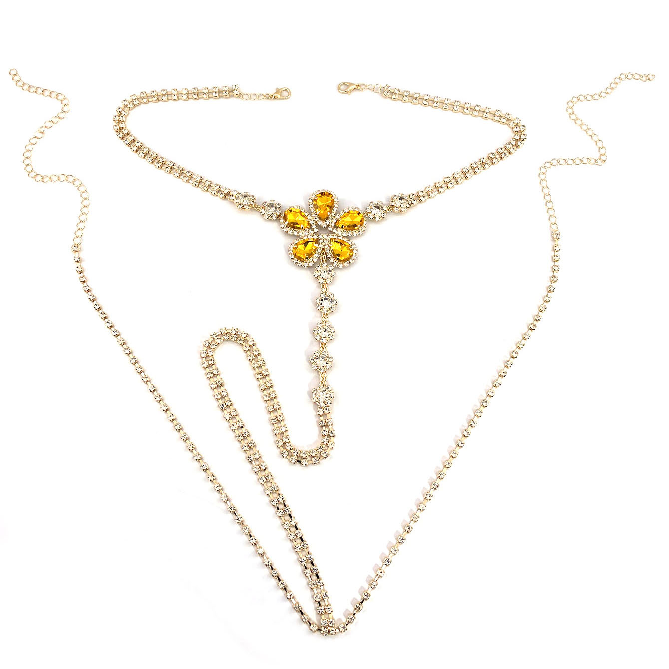 1pc Flower Shaped Sexy Rhinest - Body Jewelry review and price