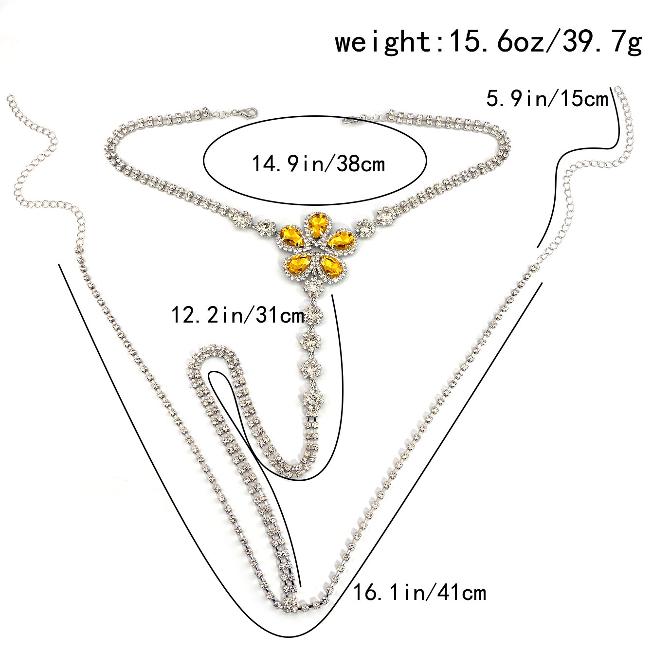 1pc Flower Shaped Sexy Rhinest - Body Jewelry review and price