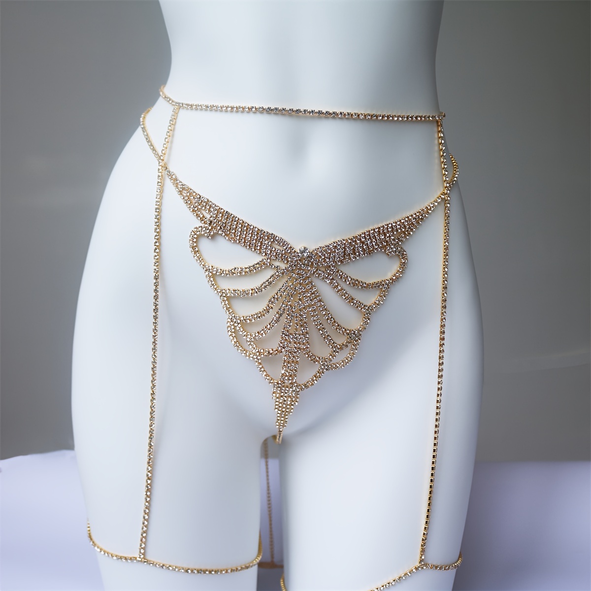 Multi layer rhinestone sparkli - Body Jewelry review and price