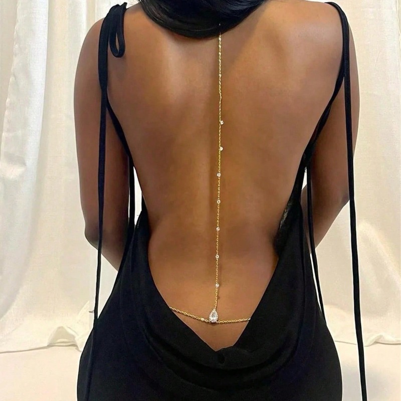 Bride Backless Rhinestone Wate - Body Jewelry Art review and price