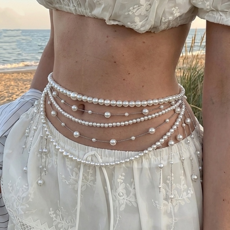 Luxurious Multi-Layer Pearl Ta - Body Jewelry High End review and price